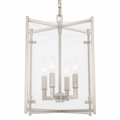 Crystorama Danbury 4 Light Chandelier - Brushed Nickel - DAN-8796-BN