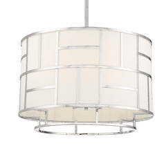 Crystorama Danielson 6 Light Chandelier - Polished Nickel - DAN-406-PN