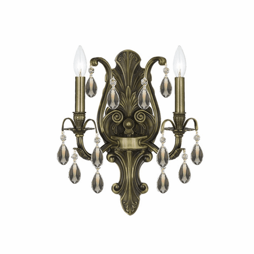 Crystorama Dawson 2 Light Wall Mount - Antique Brass - 5563-AB-GT-S