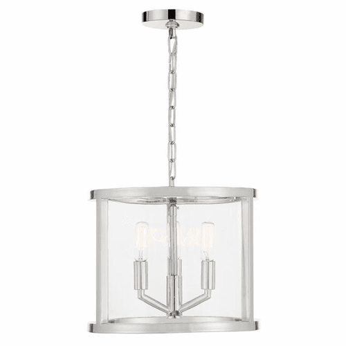 Crystorama Devon 3 Light Ceiling Mount - Polished Nickel - DEV-B8003-PN_CEILING