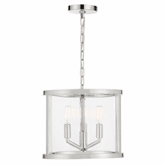Crystorama Devon 3 Light Lantern - Polished Nickel - DEV-B8003-PN