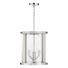 Crystorama Devon 4 Light Lantern - Polished Nickel - DEV-B8004-PN