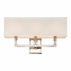 Crystorama Dixon 3 Light Polished Nickel Sconce - 8883-PN