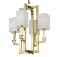 Crystorama Dixon 4 Light Chandelier - Aged Brass - 8884-AG