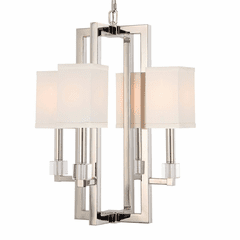 Crystorama Dixon 4 Light Polished Nickel Chandelier - 8884-PN