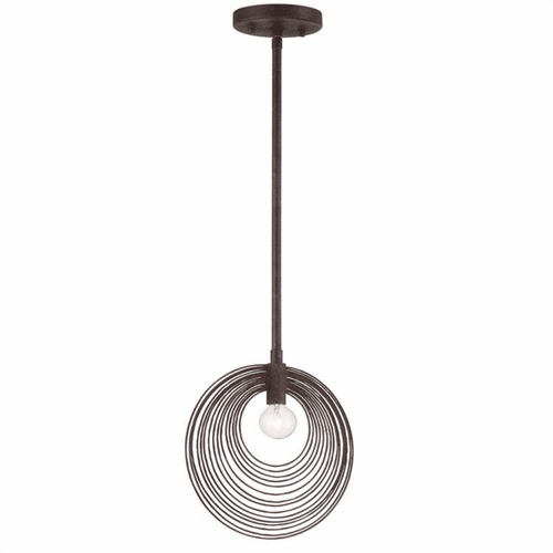 Crystorama Doral 1 Light Pendant - Forged Bronze - DOR-B7700-FB