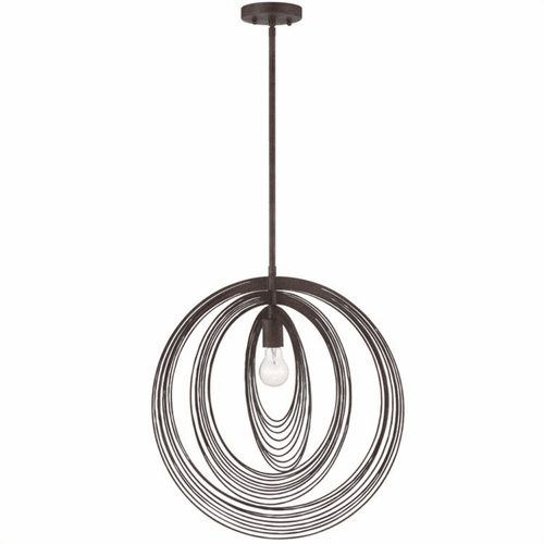 Crystorama Doral 1 Light Pendant - Forged Bronze - DOR-B7711-FB