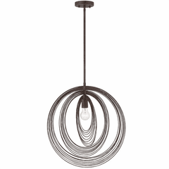 Crystorama Doral 1 Light Pendant - Forged Bronze - DOR-B7711-FB