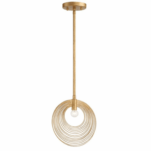 Crystorama Doral 1 Light Pendant - Renaissance Gold - DOR-B7700-RG