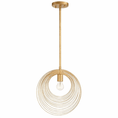 Crystorama Doral 1 Light Pendant - Renaissance Gold - DOR-B7701-RG