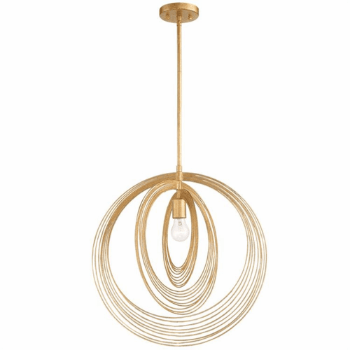 Crystorama Doral 1 Light Pendant - Renaissance Gold - DOR-B7711-RG