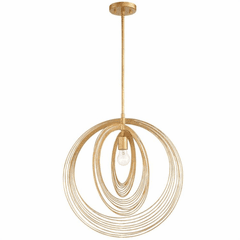 Crystorama Doral 1 Light Pendant - Renaissance Gold - DOR-B7711-RG Crystorama Doral 1 Light Pendant - Renaissance Gold - DOR-B7711-RG