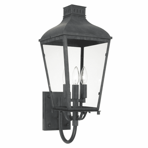 Crystorama Dumont 3 Light Outdoor Wall Mount - Graphite - DUM-9802-GE
