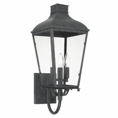 Crystorama Dumont 3 Light Outdoor Wall Mount - Graphite - DUM-9802-GE