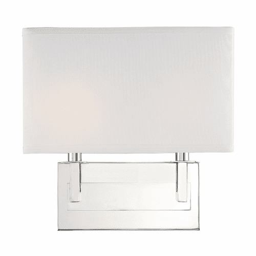 Crystorama Durham 2 Light Wall Mount - Polished Nickel - DUR-A3542-PN