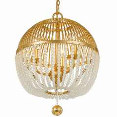 Crystorama Duval 3 Light Mini Chandelier - Antique Gold - DUV-623-GA