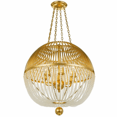 Crystorama Duval 6 Light Chandelier - Antique Gold - DUV-626-GA