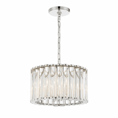 Crystorama Elliot 4 Light Pendant - Polished Nickel - ELL-B3004-PN