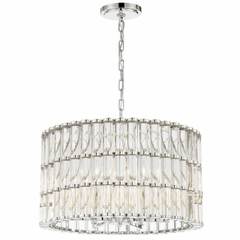 Crystorama Elliot 6 Light Chandelier - Polished Nickel - ELL-B3006-PN Crystorama Elliot 6 Light Chandelier - Polished Nickel - ELL-B3006-PN