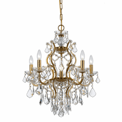 Crystorama Filmore 6 Light Spectra Crystal Gold Chandelier I - 4455-GA-CL-SAQ