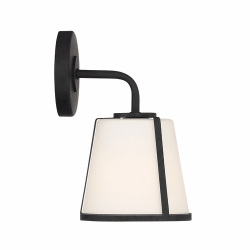 Crystorama Fulton 1 Light Wall Sconce - Black - FUL-911-BK