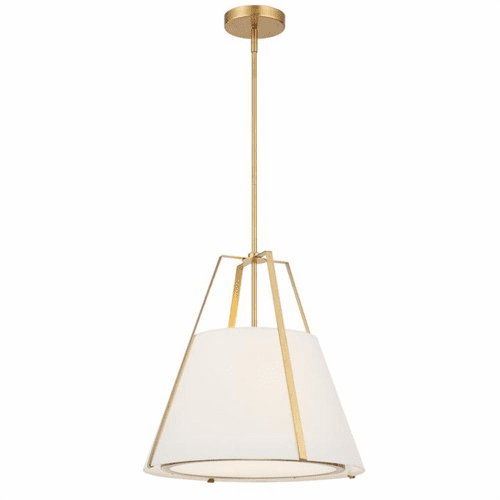 Crystorama Fulton 3 Light Pendant - Antique Gold - FUL-904-GA