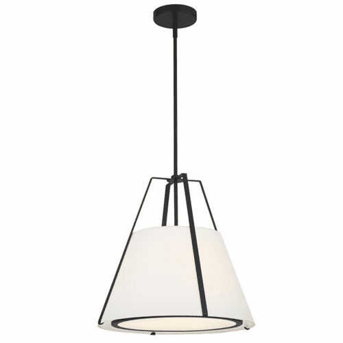 Crystorama Fulton 3 Light Pendant - Black - FUL-904-BK