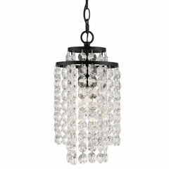 Crystorama Gabrielle 1 Light Chandelier - Matte Black - GAB-B7301-MK
