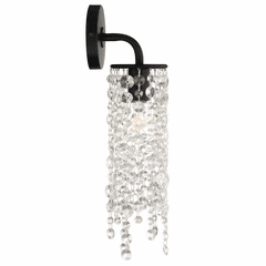 Crystorama Gabrielle 1 Light Wall Mount - Matte Black - GAB-B7311-MK Crystorama Gabrielle 1 Light Wall Mount - Matte Black - GAB-B7311-MK