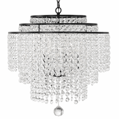 Crystorama Gabrielle 6 Light Chandelier - Matte Black - GAB-B7305-MK