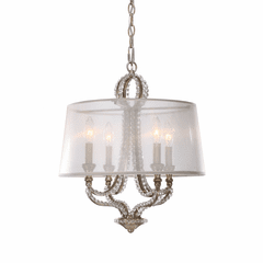 Crystorama Garland 4 Light Distressed Twilight Crystal Bead Mini Chandelier - 6764-DT