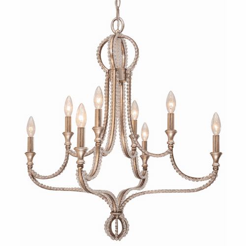 Crystorama Garland 8 Light Crystal Bead Chandelier - 6768-DT