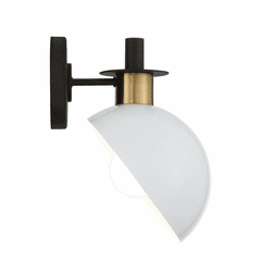 Crystorama Gigi 1 Light Wall Sconce - Matte Black/Aged Brass - GIG-811-BK-AG
