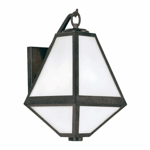 Crystorama Glacier 1 Light Outdoor Wall Mount - Black Charcoal - GLA-9701-OP-BC