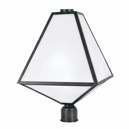 Crystorama Glacier 3 Light Outdoor Lantern Post - Black Charcoal - GLA-9709-OP-BC