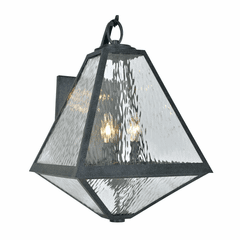 Crystorama Glacier 3 Light Outdoor Wall Mount - Black Charcoal - GLA-9702-WT-BC