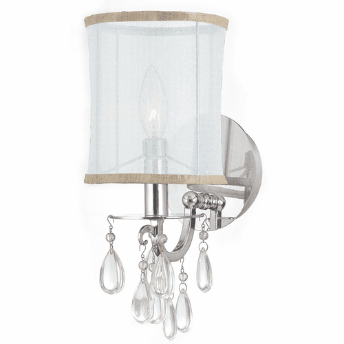 Crystorama Hampton 1 Light Chrome Sconce - 5621-CH