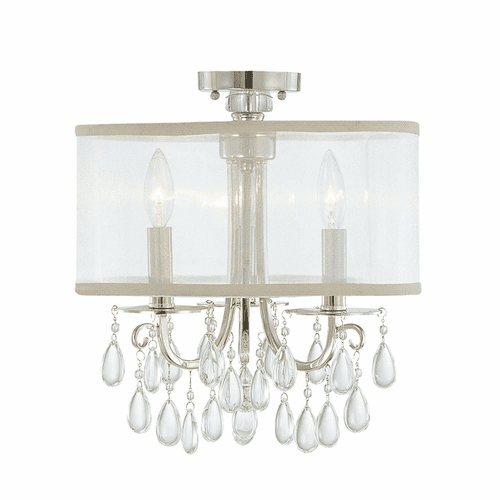 Crystorama Hampton 3 Light Ceiling Mount - Polished Chrome - 5623-CH_CEILING