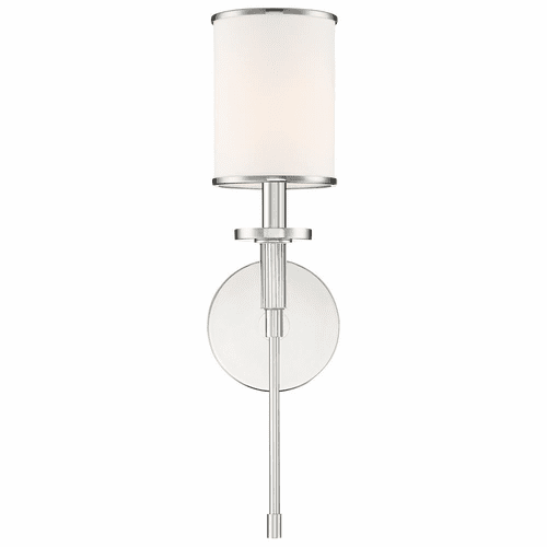 Crystorama Hatfield 1 Light Wall Mount - Polished Nickel - HAT-471-PN