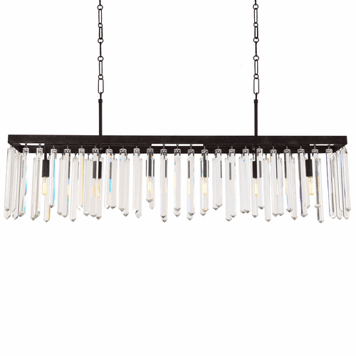 Crystorama Hollis 6 Light Bronze Chandelier - 8407-FB