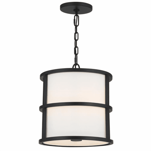 Crystorama Hulton 3 Light Pendant - Matte Black - 9593-MK