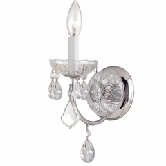 Crystorama Imperial 1 Light Spectra Crystal Chrome Sconce - 3221-CH-CL-SAQ