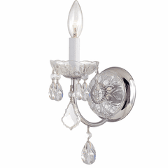 Crystorama Imperial 1 Light Wall Mount - Polished Chrome - 3221-CH-CL-I