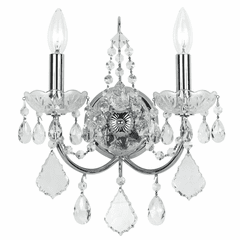 Crystorama Imperial 2 Light Clear Crystal Chrome Sconce - 3222-CH-CL-MWP