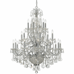 Crystorama Imperial 26 Light Crystal Chrome Chandelier - 3229-CH-CL-MWP