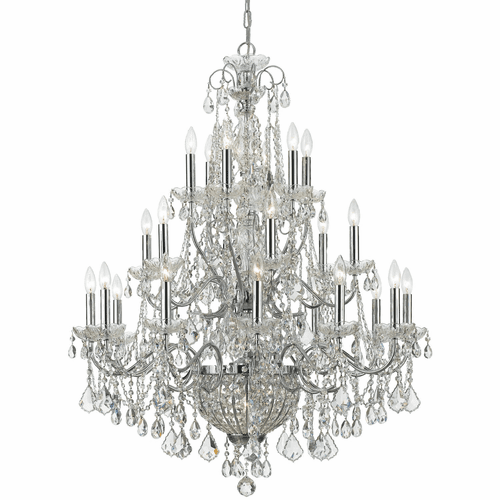 Crystorama Imperial 26 Light Crystal Chrome Chandelier - 3229-CH-CL-MWP