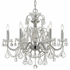 Crystorama Imperial 6 Light Chandelier - Polished Chrome - 3226-CH-CL-I