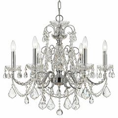 Crystorama Imperial 6 Light Crystal Chrome Chandelier I - 3226-CH-CL-MWP