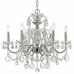 Crystorama Imperial 6 Light Spectra Crystal Chrome Chandelier - 3226-CH-CL-SAQ