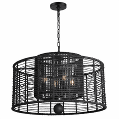 Crystorama Jayna 4 Light Chandelier - Matte Black - JAY-A5004-MK
